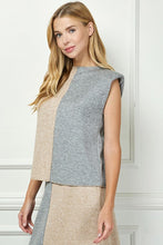 Load image into Gallery viewer, COLOR BLOCK SLEEVELESS TOP