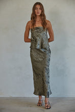 Load image into Gallery viewer, Dark Bronze Stone Washed Midi Skirt