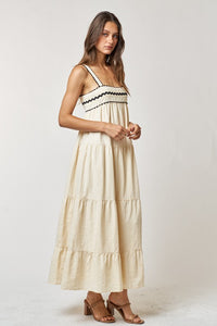 COTTON TIERED MAXI DRESS