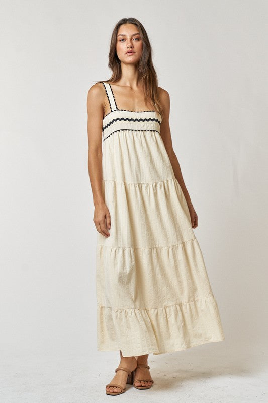 COTTON TIERED MAXI DRESS