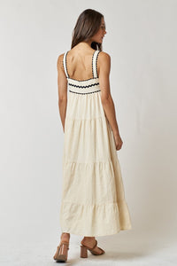 COTTON TIERED MAXI DRESS