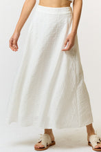 Load image into Gallery viewer, IVORY TEXTURED MIDI SKIRT