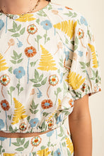 Load image into Gallery viewer, FLORA PRINTED SHORT SLEEVE TOP