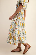 Load image into Gallery viewer, FLORA PRINTED LONG ELASTIC WAISTBAND SKIRT