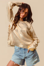 Load image into Gallery viewer, METALLIC FOIL  SWEATER