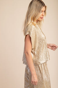 Gold Sleeveless Top