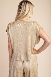 Gold Sleeveless Top