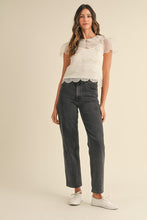 Load image into Gallery viewer, SCALLOP EMBROIDERED ORGANZA BLOUSE TOP