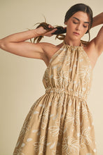 Load image into Gallery viewer, EMBROIDERED HALTER MIDI DRESS