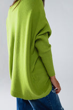 Load image into Gallery viewer, COZY GREEN OVERSIZED SWEATER