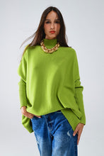 Load image into Gallery viewer, COZY GREEN OVERSIZED SWEATER