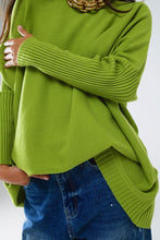 Load image into Gallery viewer, COZY GREEN OVERSIZED SWEATER