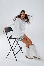 Load image into Gallery viewer, COZY WHITE OVERSIZED SWEATER