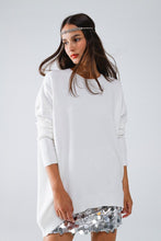 Load image into Gallery viewer, COZY WHITE OVERSIZED SWEATER