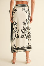 Load image into Gallery viewer, Floral Print Linen Wrap Skirt