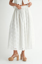 Load image into Gallery viewer, Eyelet Blouse And Skirt Set