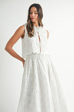 Load image into Gallery viewer, Eyelet Blouse And Skirt Set