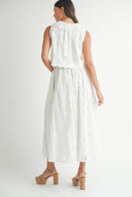 Load image into Gallery viewer, Eyelet Blouse And Skirt Set