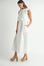 Load image into Gallery viewer, Eyelet Blouse And Skirt Set