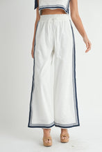 Load image into Gallery viewer, Sail Chevron Linen Mix Crop Top And Pants Set