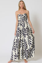 Load image into Gallery viewer, TUBE TIE FRONT CHEST SMOCKED BACK TOP JUMPSUIT