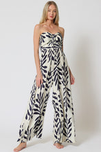 Load image into Gallery viewer, TUBE TIE FRONT CHEST SMOCKED BACK TOP JUMPSUIT