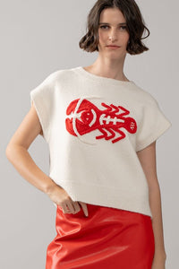 Lobster Knit Top