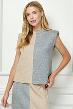 Load image into Gallery viewer, COLOR BLOCK SLEEVELESS TOP