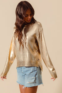 METALLIC FOIL  SWEATER