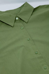 OVERSIZED BLOUSE - OLIVE
