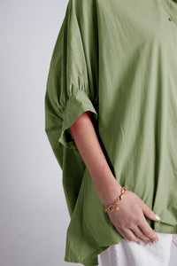 OVERSIZED BLOUSE - OLIVE